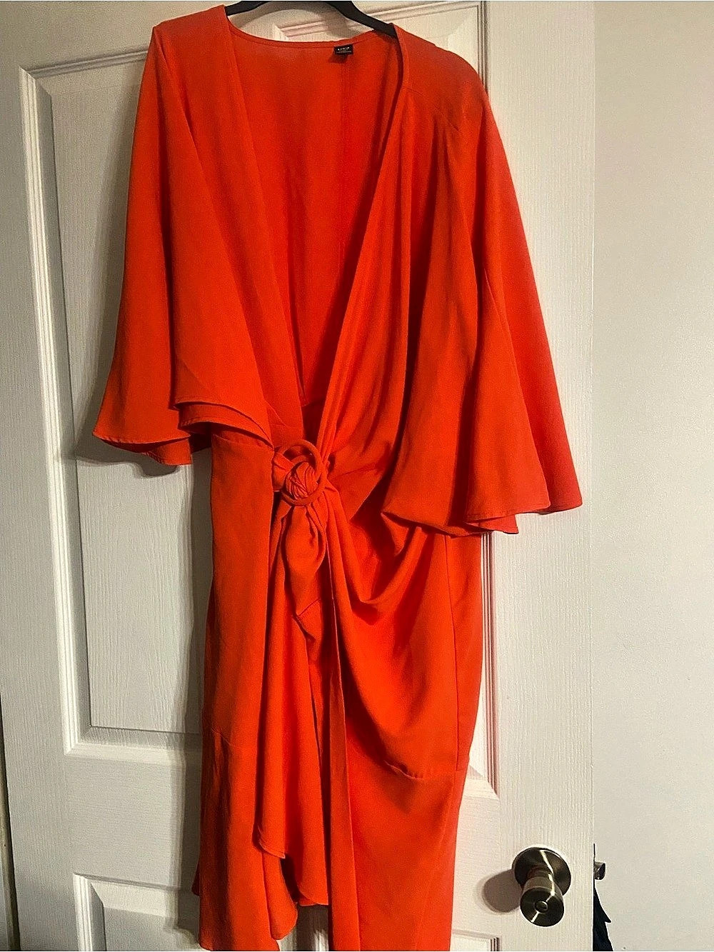 SHEIN Orange Wrap Maxi Dress Size 4XL Like New